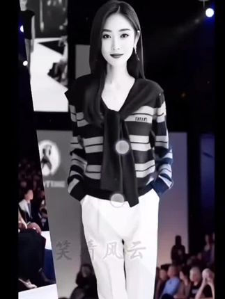 法式撞色条纹假两件披肩针织开衫女短外套毛衣2025宽松设计感上衣!