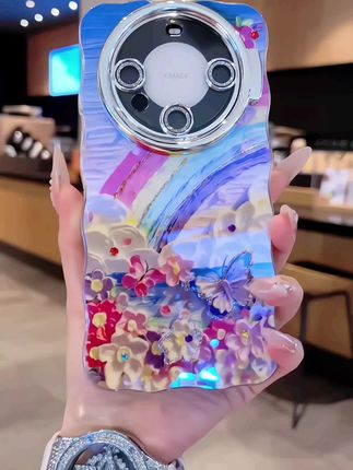 优雅气质彩虹花海蝴蝶,翩翩起舞~美翻天啦,全包支架设计 #手机壳 #华为手机壳 #支架手机壳 #仙女必备 #好东西一起分享 @DOU+小助手
