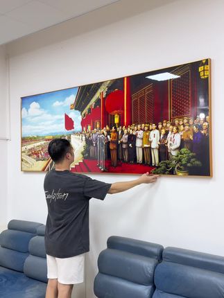 “如果有信仰的颜色,那一定就是中国红”#五星红旗 #开国大典 #历史人物 #装饰画
