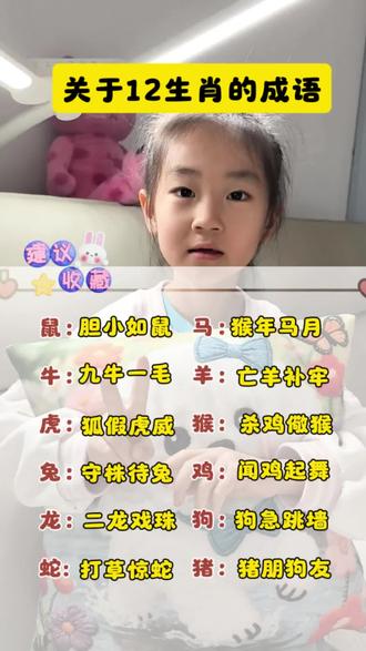关于十二生肖的成语积累#涨知识 #成语积累 #每日分享 #常识普及 #亲子教育