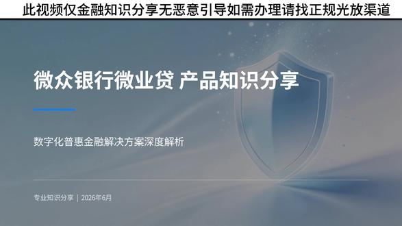 中小企业融资产品解析:微业贷 #企业贷款 #中小企业 #成都 #金融知识分享