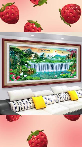 迎客松客厅沙发背景墙装饰画自粘墙贴画山水画3d立体办公室壁纸画#背景墙装饰 #3D立体画 #自粘墙贴 #山水画 #办公室装饰