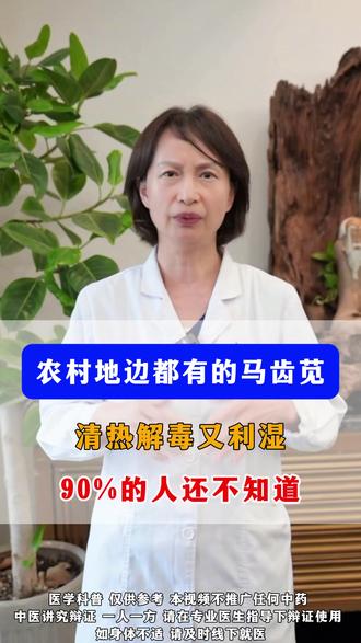农村地边都有的马齿苋,清热解毒又利湿,90%的人还不知道 #尿路感染#健康科普#关爱女性健康#中医#罗燕楠