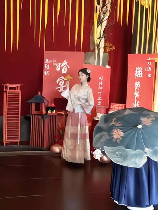 #新中式改良汉服 #国风新时尚 #家有喜事 #婚宴礼服 #爱了爱了