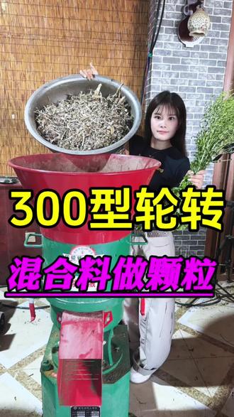 300型轮转饲料颗粒机 300型轮转饲料颗粒机,玉米棒子,草料,青草混合做颗粒。#颗粒机 #颗粒机厂家 #饲料颗粒机 @DOU+小助手