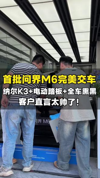 问界M6一站式改装升级,纳尔K3车衣+舒适电动踏板+全车熏黑套件,颜值与实用兼备极致施工细节,完美交车,车主十分满意!#问界M6 #纳尔车衣 #益阳贴膜哪里好 #益阳汽车贴膜 #轻改案例