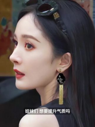 铜合金亚克力耳饰 新中式金属流苏耳环复古女小众设计高级感耳坠#吕小厨爱美食 #王心讲国学 #巅峰极速北栀 #常拍常新