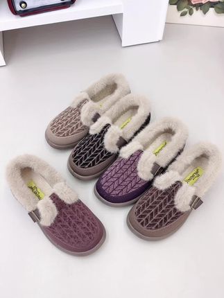 #棉鞋 一脚蹬休闲女棉鞋,加绒加厚保暖女鞋