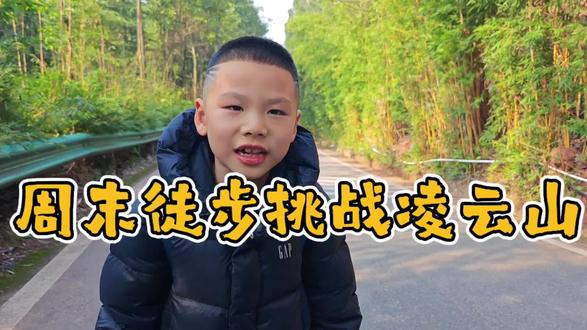 今日徒步挑战凌云山#南充凌云山 #周末亲子时光陪伴孩子成长