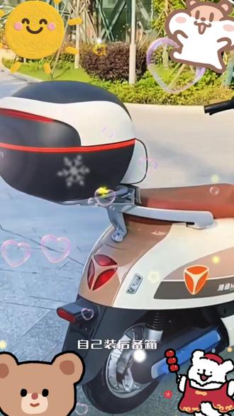 电动车后备箱通用适用雅迪爱玛台铃绿源储物电瓶后备箱 #电动车后备箱 #电动车储物箱 #好物推荐 #好产品分享 #后备箱