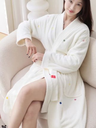 #【棉美家】成人加厚高档浴袍女吸水速干秋冬7A 加厚睡袍浴衣家居服