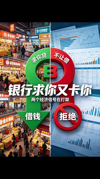 银行求你又卡你,两个经济信号在打架! #零距离看懂财经#vibecoding大赏 #热点新闻事件#真才实学#经济