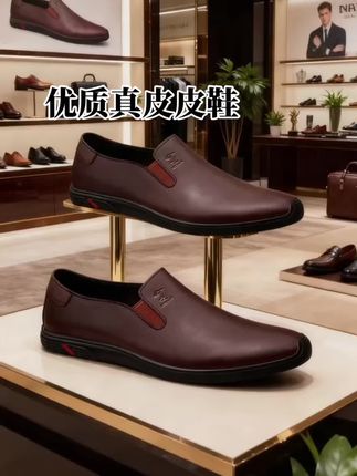 这款真皮皮鞋,简直是男士日常穿搭的“质感彩蛋”,每一处细节都藏着匠心!从材质看,真皮面料的纹理细腻且富有韧性,上手是软糯的质感,上脚却能稳稳贴合脚型,“越穿越合脚”的养鞋感,是合成材质完全比不了的; 从设计说,经典乐福鞋型利落不挑人,一脚蹬的设计方便又随性,鞋身的细节标识低调有辨识度,搭配轻奢金属展示台和高端男鞋店的氛围,格调瞬间拉满; 从实用性讲,不管是日常通勤配休闲裤,还是轻商务场合搭西装,都能轻松驾驭,鞋底的红色细节还添了几分活力,是那种“上脚就显品味,穿多久都不过时”的宝藏鞋款,把男士的精致与随性平衡得恰到好处~快安排起来吧!#男鞋 #男士皮鞋 #商务休闲皮鞋 #百搭皮鞋 #真皮皮鞋