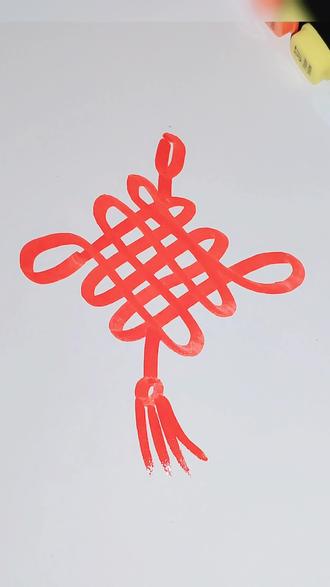 简笔画中国结 #儿童简笔画 #幼儿简笔画 @抖音小助手 @抖音创作小助手