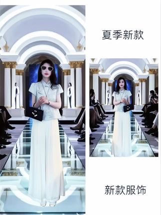 新中式套装女,2025夏季新款时髦洋气刺绣盘扣上衣,阔腿裤慵懒两件套#时尚气质穿搭 #高级感穿搭 #高贵优雅
