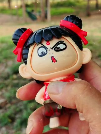 哪个小朋友会拒绝这么可爱的变脸小哪吒呀!#变脸玩具#哪吒#小玩意#太可爱了吧 #解压玩具