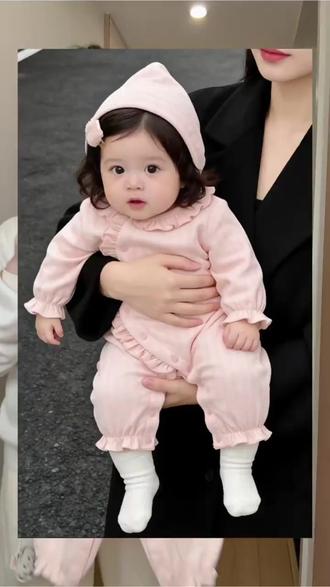 宝宝长袖连体衣春秋款可爱外出服韩系婴儿哈衣爬服女童纯棉家居服 #萌娃可爱穿搭 #春秋新款 #连体衣 #爬行服 #婴儿连体衣