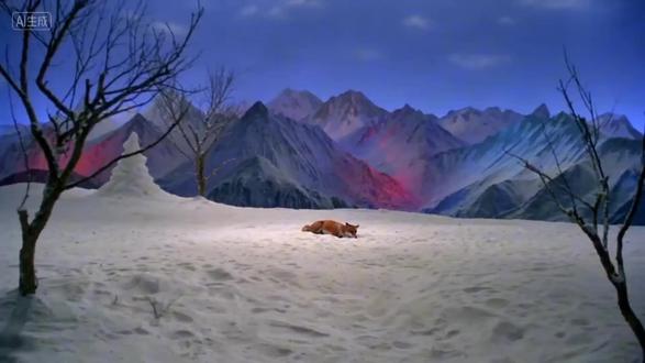 女版救狐狸! #雪山救狐狸 #酱板鸭 #你是否在雪山 #搞笑