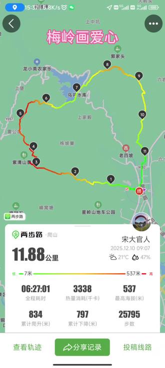 梅岭画爱心详细攻略,不看完容易做错路哦!#梅岭画爱心 记得点赞加关注!