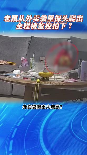 老鼠从外卖袋探头爬出,全程被监控拍下?
#新闻 #食品安全 #外卖 #老鼠