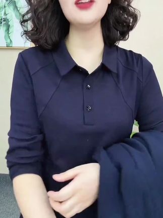 2025秋季新款翻领早秋简约时尚显瘦设计感减龄女士打底上衣#秋季新款#舒适百搭#新款上新 #洋气小衫 #宽松舒适