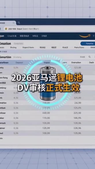 是亚马逊2026年针对锂电池/含电产品推出的强制TIC机构直审机制,5月6日美/加站已全面生效。该机制核心规则为:卖家禁止自行上传检测报告,所有合规资料需由亚马逊认可的TIC机构直接提交至平台。#亚马逊电池合规 #TIC审核 #锂电池认证 #锂电池合规 #亚马逊锂电池