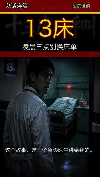急诊医生说,凌晨三点以后,13床不能换床单 根据网友分享与民间医院怪谈改编,虚构演绎,仅供娱乐,切勿迷信。本视频含AI配音演绎和AI画面辅助。鬼话连篇,真假你自己听。如果你也有故事,欢迎讲给我。#鬼话连篇 #民间故事 #医院怪谈 #睡前故事 #悬疑故
