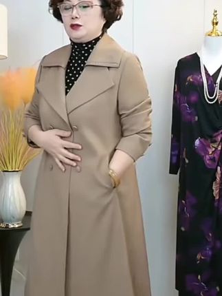 超好看风衣外套女中长款赫本风收腰系带春秋2025新款