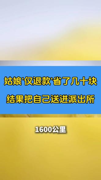 姑娘仅退款省了几十块,结果把自己送进派出所#仅退款 #网购 #省钱 #电商 #女性
