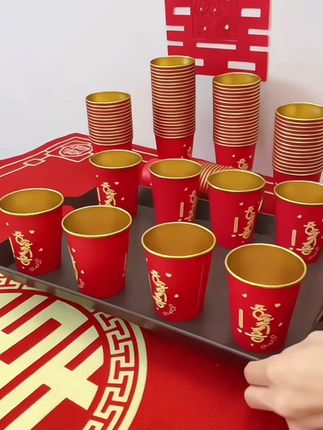 #喜庆杯 #结婚纸杯 #一次性杯子#杯子控