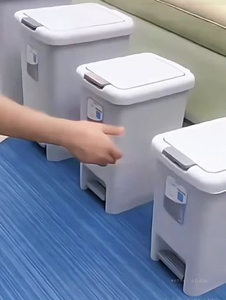 垃圾桶家用卫生间厕所带盖厨房大容量客厅轻奢脚踩式商用2025新款#垃圾桶 #双开垃圾桶