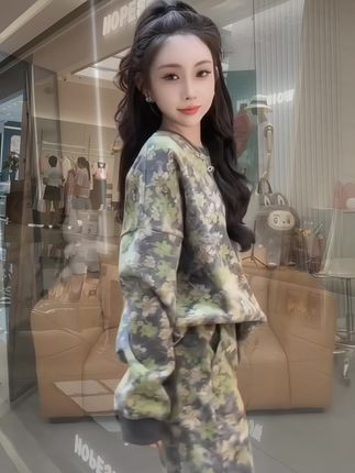 秋季新款时尚显瘦气质网红高档套装女高级百搭宽松大码两件套、时尚加绒休闲套装 #日常搭配 #洋气减龄 #百搭休闲 #内搭外穿都好看 #休闲显瘦穿搭