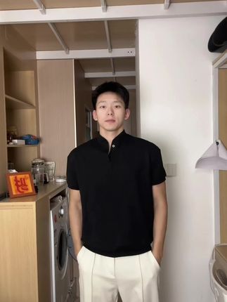 GTAL新款优雅亨利短袖太有老钱的感觉了!穿上就感觉像开路虎的!#gtal #男生穿搭