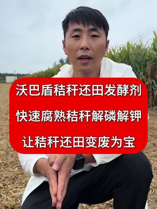 秸秆还田要做好,沃巴盾腐熟宝,秸秆还田发酵剂#沃巴盾腐熟宝 #秸秆还田发酵剂 #玉米秸秆腐熟剂