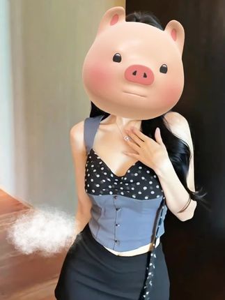 #辣妹穿搭 港味复古设计感波点拼接V领飘带背心不规则别致上衣 半身裙裤套装#波点上衣 #不规则上衣 #背心 #好物推荐🔥