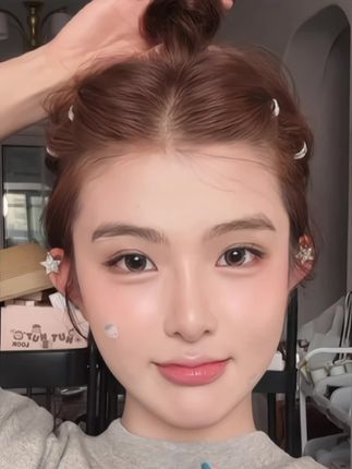 虞书欣Jennie同款圆形金属发扣刘海发夹女前额侧边夹水钻发卡头饰#韩系发型 #发饰#发饰发夹 #高颅顶 #发饰头饰真的很加分