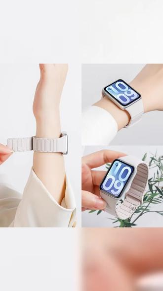 AW适用手环10pro表带9pro手表链女专用硅胶红米watch6磁吸男 #手环9pro #智能穿戴 #表带 #手环10pro