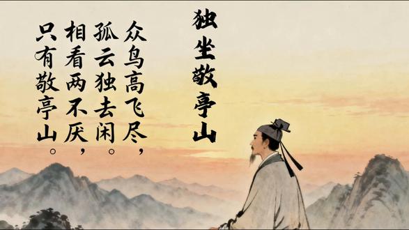 李白《独坐敬亭山》 这首诗约作于唐玄宗天宝十二载(753 年)前后,是李白晚年漂泊宣城时的作品。
此时的李白,早已不是当年奉诏入长安、受玄宗赏识的 “谪仙人”。他早年心怀仕途壮志,入仕后却因耿直狂放的性格遭权贵排挤,被迫离开长安,结束了仅三年的翰林生涯。此后多年,他四处漫游,寄情山水,却始终难掩政治失意的苦闷与孤独。
宣城的敬亭山,以清幽静谧闻名,成了李白晚年常驻足的地方。彼时他已年过半百,历经宦海沉浮、世事沧桑,看透了官场的虚伪与世俗的纷扰,不再执着于功名富贵。独坐敬亭山时,天地间的寂静与山的沉稳,恰好契合了他内心的孤寂与超脱 —— 外界的喧嚣(众鸟、孤云)皆远去,唯有山与自己相对,这份无需言语的默契,成了他失意后的精神慰藉。
诗歌既是他对世俗纷扰的远离,也是对自我精神世界的坚守:当朝堂容不下他的傲骨,自然便成了最终的归宿,而 “相看两不厌” 的境界,正是他历经沧桑后,在孤独中寻得的精神自足。
#文学 #李白 #唐诗 #敬亭山 #修行