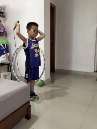 哥哥学跳绳的第三天~(还回来吃饭吗?)#人类幼崽 #学跳绳