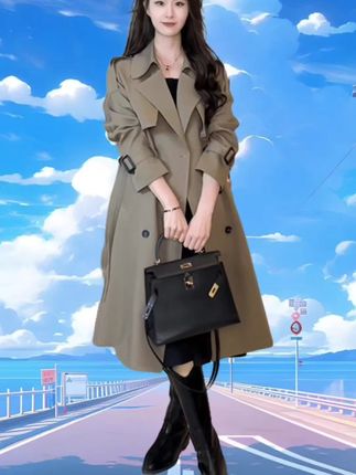 时尚中长款过膝外套大码气质风衣#了解衣服穿搭才能更出彩#森系少女感穿搭#拿捏秋冬叠穿公式#通勤穿搭万能配色公式#如何通过穿搭摆脱路人感@DOU+上热门@抖音创作小助手@巨量千川