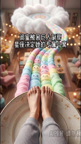 闺蜜被困巨人厨房,星座决定她的专属小窝 闺蜜你出来,这么可爱的小窝给我睡吧#女大学生 #十二星座 #解压视频 #asmr #微缩场景