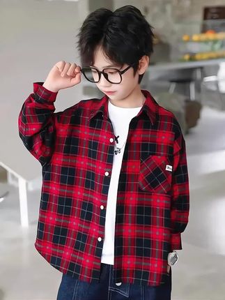 阳光帅气的男童春秋韩版衬衫上线啦~#面料柔软舒适透气#时尚百搭#帅气十足 ~