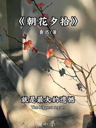 第59集|今天分享的是《朝花夕拾》|花开堪折直须折,莫待无花空折枝。#朝花夕拾#鲁迅#儿时不懂长大才懂#从百草园到三味书屋#书单