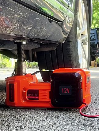 小汽车用SUV12V5吨电动液压千斤顶多功能充气泵轿车越野换胎工具 #汽车装饰 #汽车好物 #汽车用品