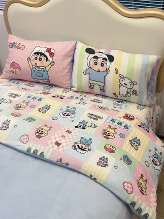 超可爱的小新系列牛奶绒 你的小新已上线~#爱了爱了 #秋冬必备 #牛奶绒四件套 #蜡笔小新 #床上用品