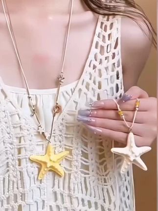 #项链 #多巴胺海星项链#毛衣链#时尚饰品 #毛衣配