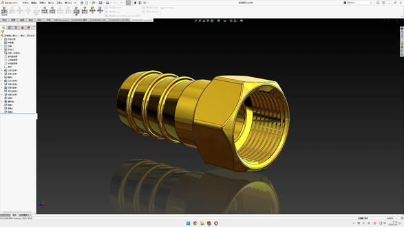 Solidworks2026建模:宝塔接头,带螺纹线 #Solidworks #solidworks教学 #solidworks建模 #solidworks钣金 #solidworks机械设计