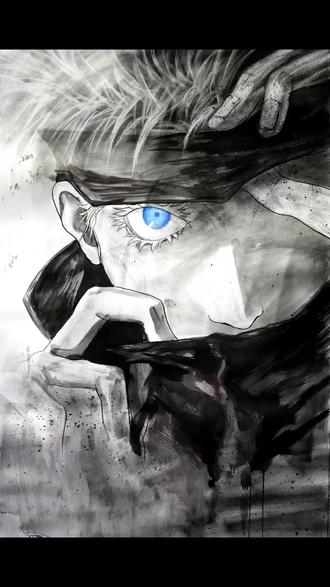 五条悟、到头来、你谁也保护不了……#五条悟#手绘画画