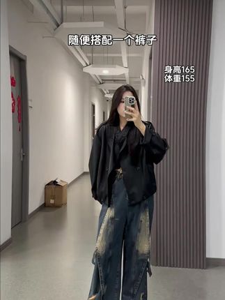 笑笑专属!韩系大码PU皮衣,胖mm酷感宽松必备 #女款韩系皮衣 #韩系女皮衣 #胖mm皮衣 #女款大码皮衣 #韩系PU皮上衣