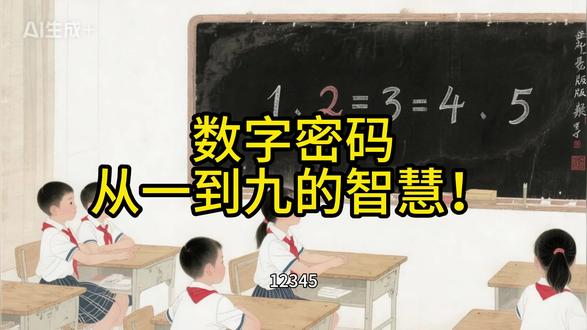 数字密码,从一到九的智慧! #易学智慧 #传统文化